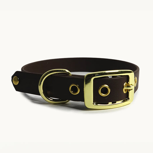 Collier classique en biothane - Espresso