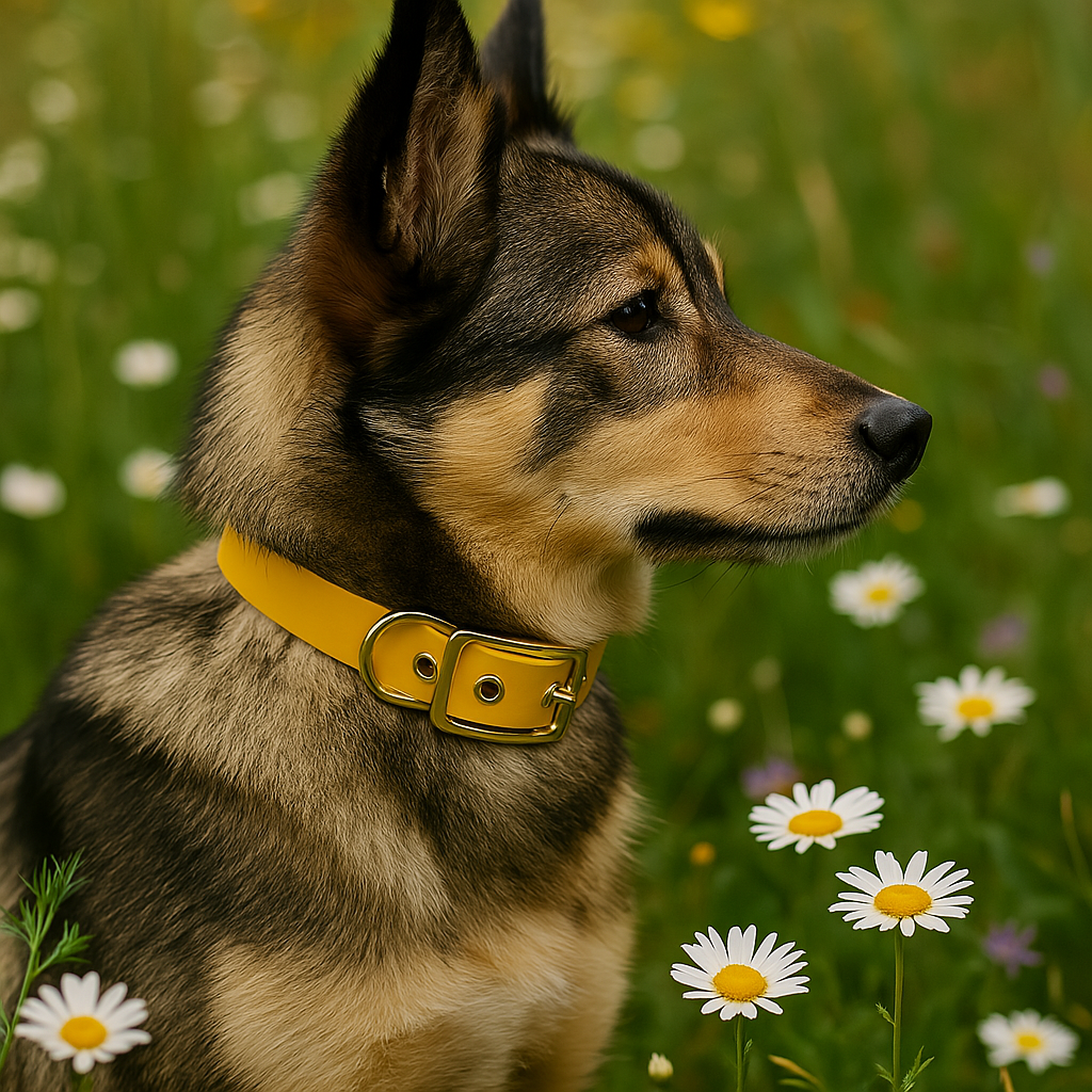 Collier classique en biothane - Tournesol