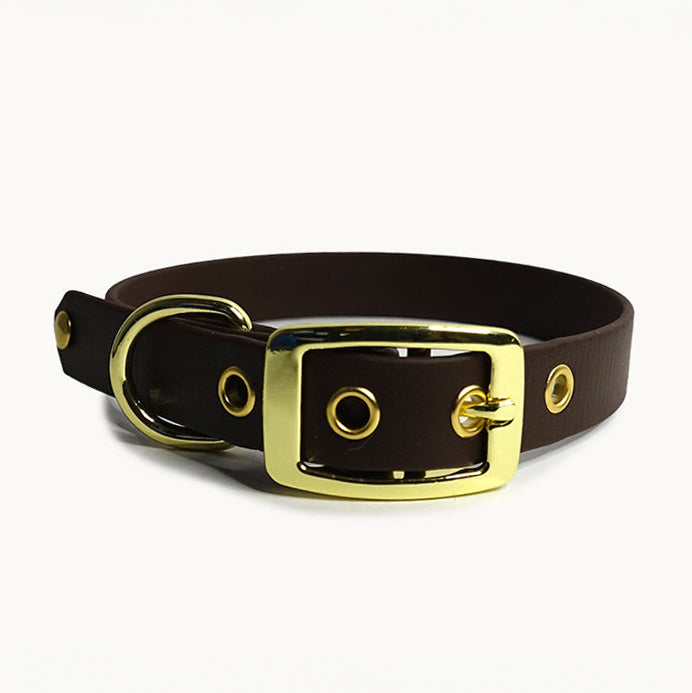 Collier classique en biothane - Espresso