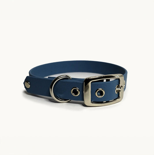 collier bleu biothane