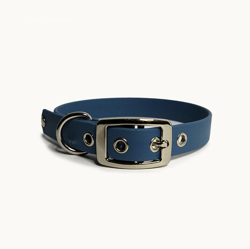 collier bleu biothane