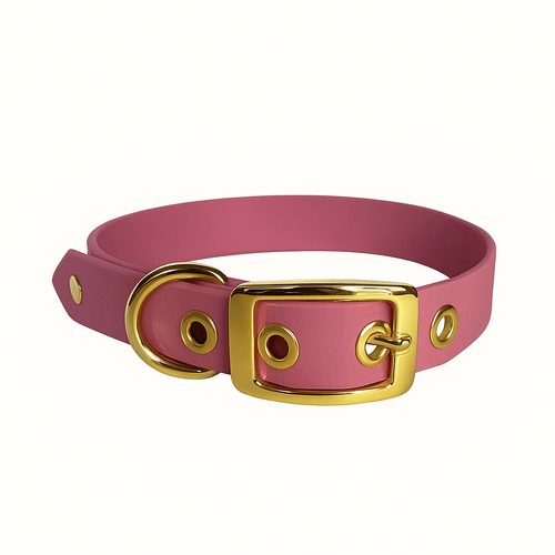 Collier classique en biothane - Rose Lavande - GRIS LOUP