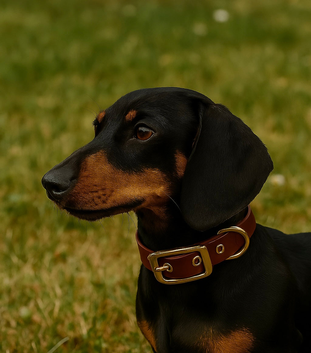 Collier classique en biothane - Merlot - GRIS LOUP