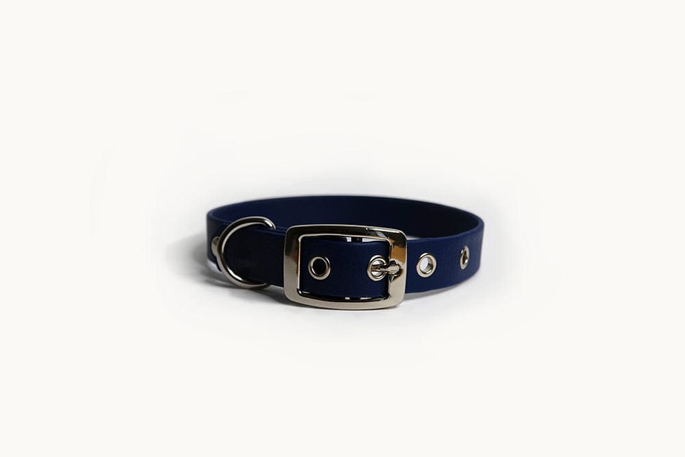Klassische Biothane-Halskette – Marineblau