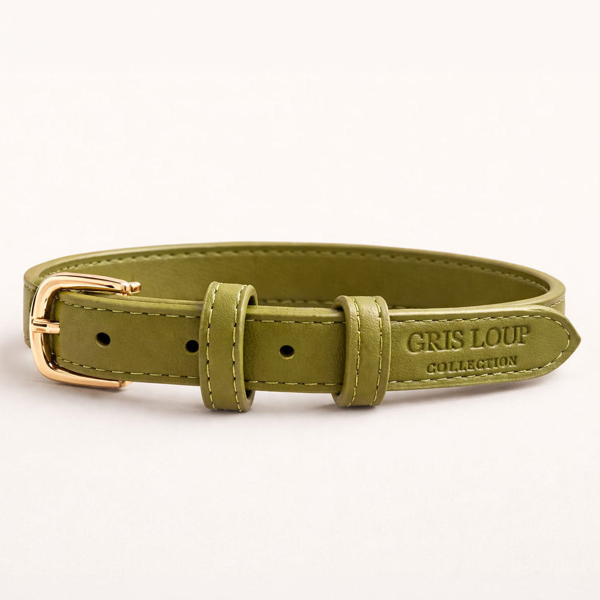Collier chien olive